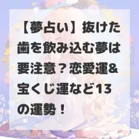 抜けた歯を飲み込む夢のサムネイル