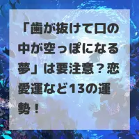 歯が抜けて口の中が空っぽになる夢のサムネイル
