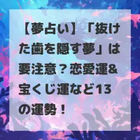 抜けた歯を隠す夢のサムネイル