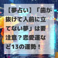 歯が抜けて人前に立てない夢のサムネイル