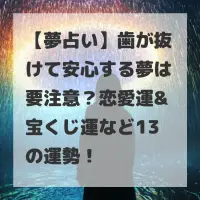 歯が抜けて安心する夢のサムネイル