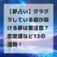 グラグラしている歯が抜ける夢のサムネイル