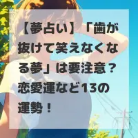 歯が抜けて笑えなくなる夢のサムネイル