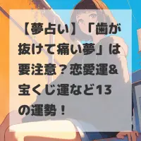 歯が抜けて痛い夢のサムネイル