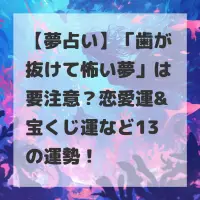 歯が抜けて怖い夢のサムネイル
