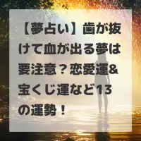 歯が抜けて血が出る夢のサムネイル