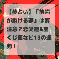 前歯が抜ける夢のサムネイル