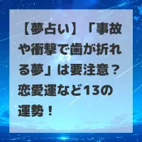 事故や衝撃で歯が折れる夢のサムネイル