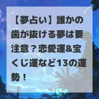 誰かの歯が抜ける夢のサムネイル