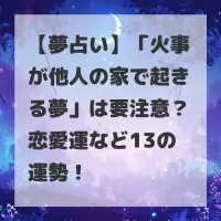 火事が他人の家で起きる夢のサムネイル