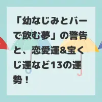 幼なじみとバーで飲む夢のサムネイル