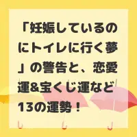 妊娠しているのにトイレに行く夢のサムネイル