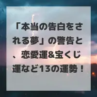 本当の告白をされる夢のサムネイル画像