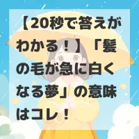 髪の毛が急に白くなる夢のサムネイル