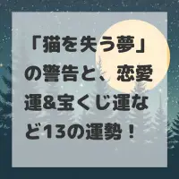 猫を失う夢のサムネイル