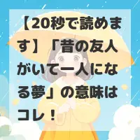 昔の友人がいて一人になる夢のサムネイル