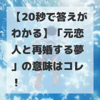 元恋人と再婚する夢のサムネイル画像