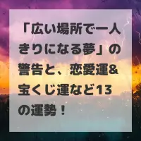 広い場所で一人きりになる夢のサムネイル