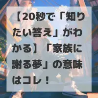 家族に謝る夢のサムネイル画像