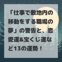仕事で敷地内の移動をする職場の夢のサムネイル