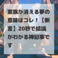 家族が消える夢のサムネイル