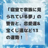 寝室で家族に見られている夢のサムネイル