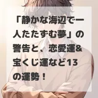 静かな海辺で一人たたずむ夢のサムネイル