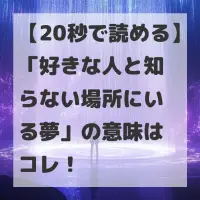 好きな人と知らない場所にいる夢のサムネイル