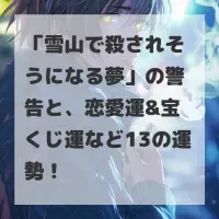 雪山で殺されそうになる夢のサムネイル
