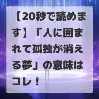 人に囲まれて孤独が消える夢のサムネイル