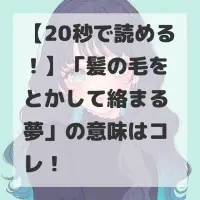 髪の毛をとかして絡まる夢のサムネイル