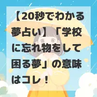 学校に忘れ物をして困る夢のサムネイル