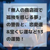 無人の商店街で孤独を感じる夢のサムネイル