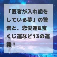 医者が入れ歯をしている夢のサムネイル