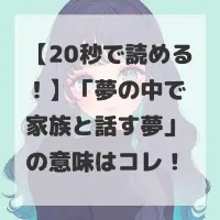 夢の中で家族と話す夢のサムネイル