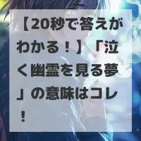 泣く幽霊を見る夢のサムネイル