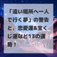 遠い場所へ一人で行く夢のサムネイル