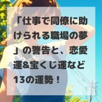 仕事で同僚に助けられる職場の夢のサムネイル