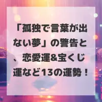 孤独で言葉が出ない夢のサムネイル