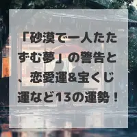 砂漠で一人たたずむ夢のサムネイル