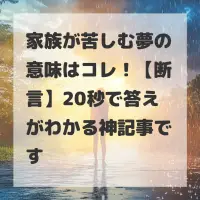 家族が苦しむ夢のサムネイル画像