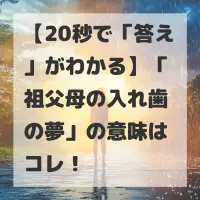祖父母の入れ歯の夢のサムネイル