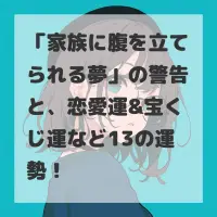 家族に腹を立てられる夢のサムネイル