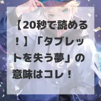 タブレットを失う夢のサムネイル