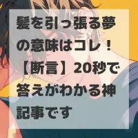 髪を引っ張る夢のサムネイル