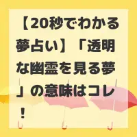透明な幽霊を見る夢のサムネイル