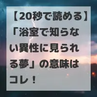 浴室で知らない異性に見られる夢のサムネイル