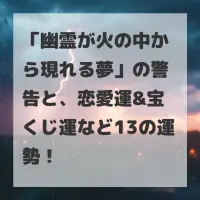 幽霊が火の中から現れる夢のサムネイル
