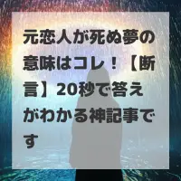 元恋人が死ぬ夢のサムネイル画像