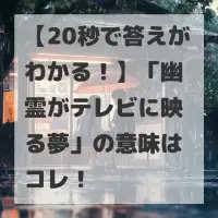 幽霊がテレビに映る夢のサムネイル